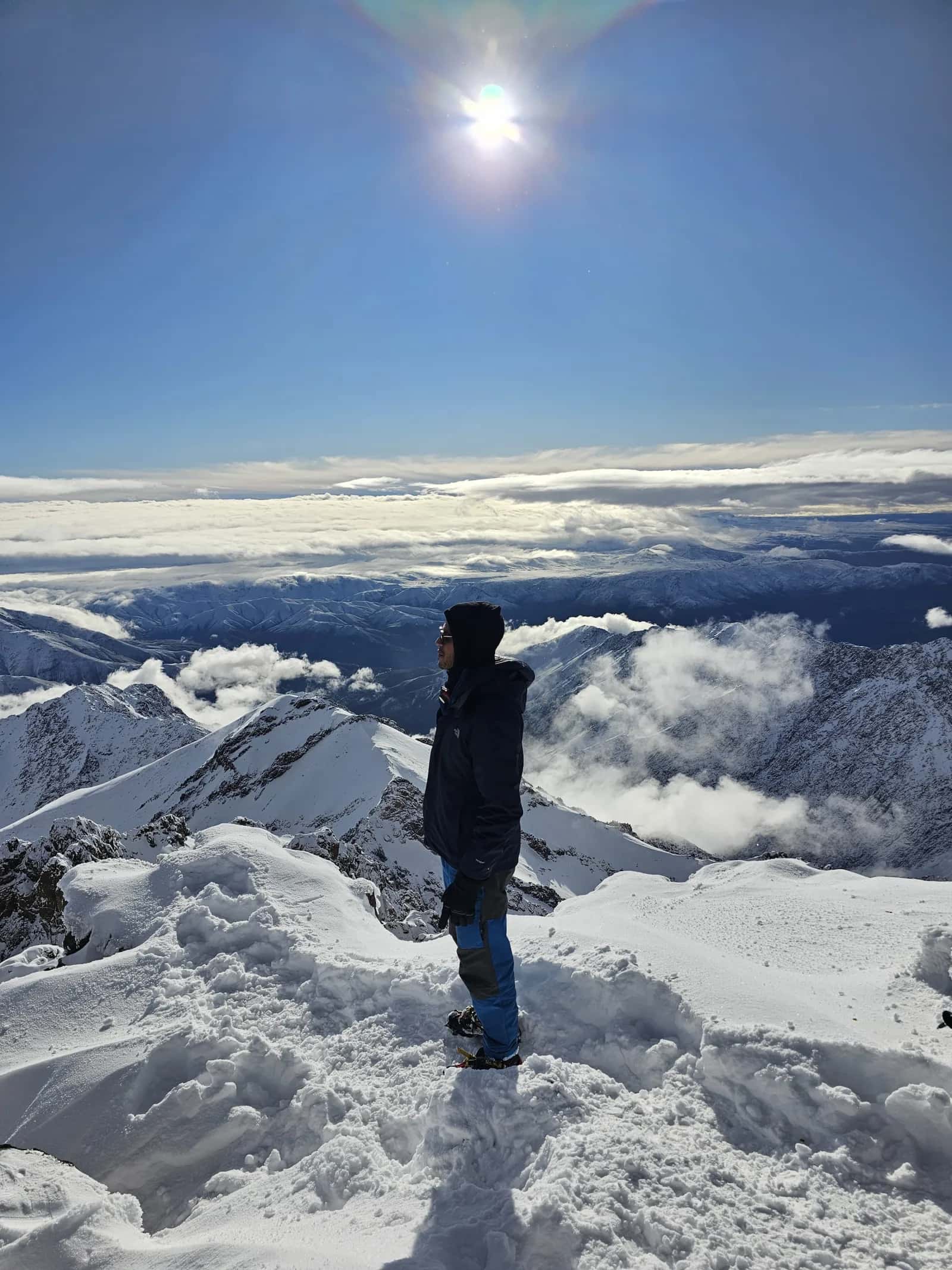Trekkers climbing from Imlil to the Toubkal Refuge on the Mount Toubkal route