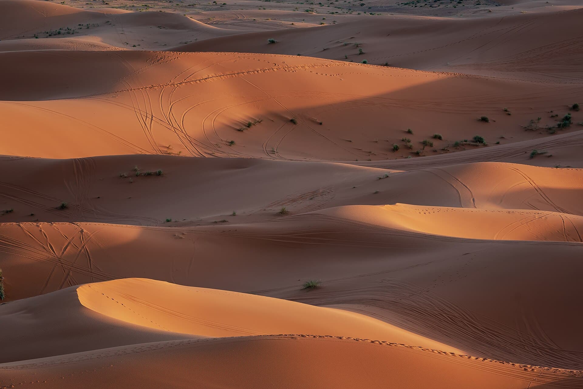 Golden Erg Chebbi dunes near Merzouga on a three-day desert tour from Marrakech
